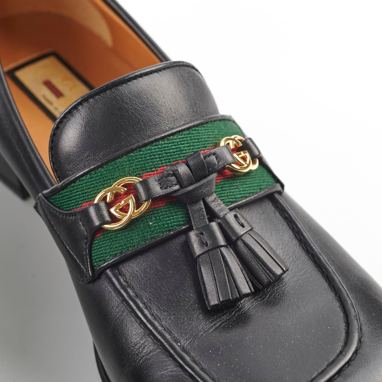 Gucci Web Interlocking G Loafers Black