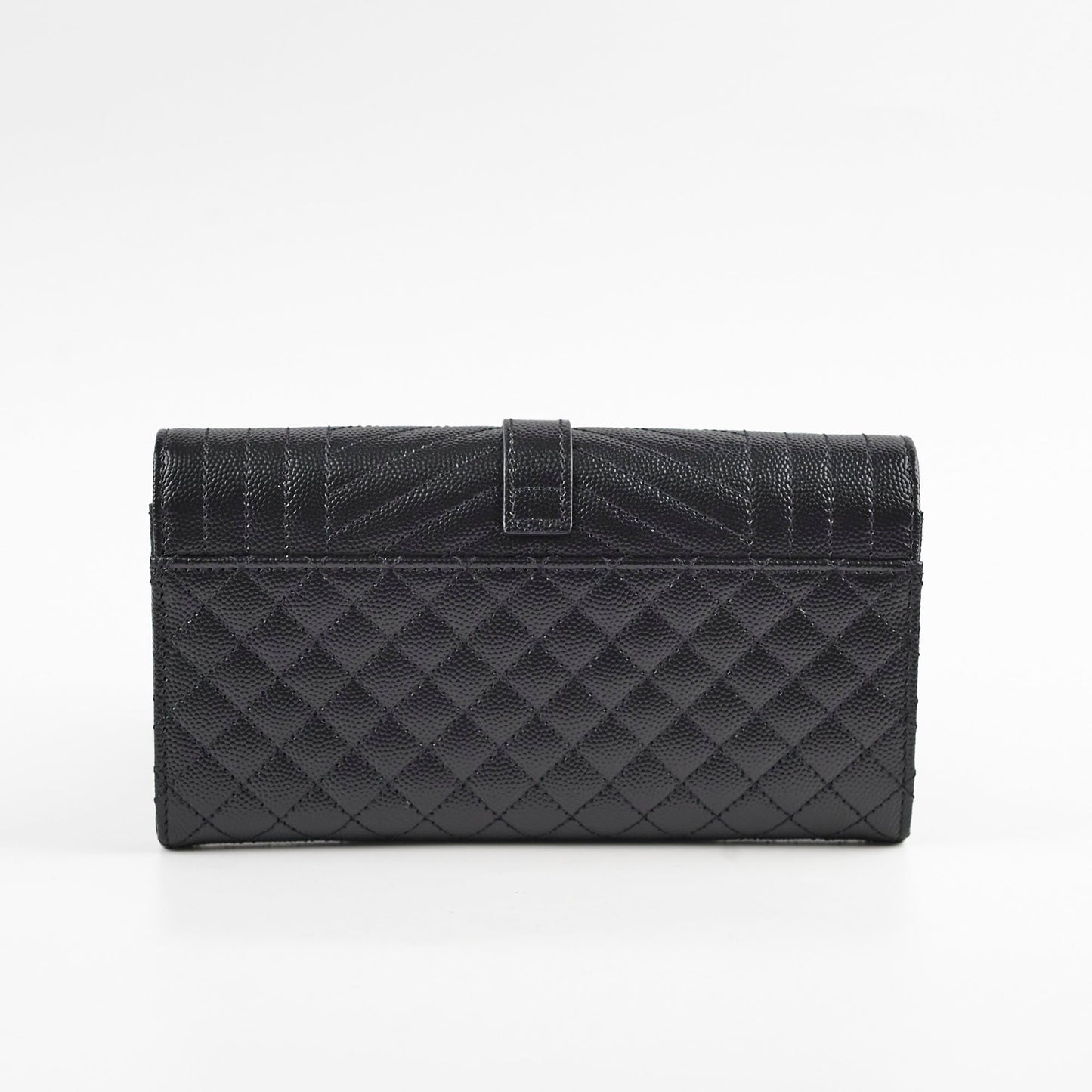 Saint Laurent Envelope Large Flap Wallet Black