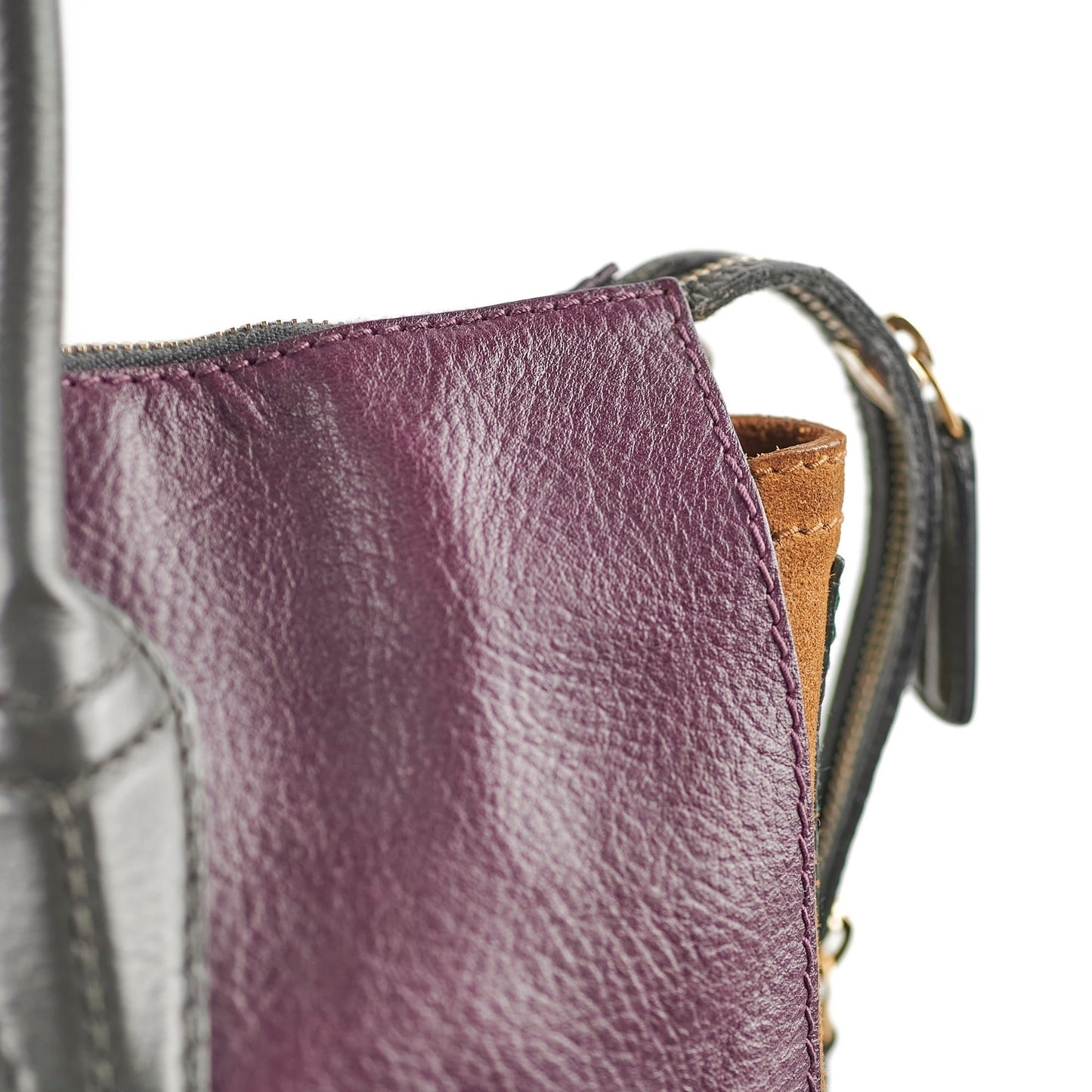 Saint Laurent M  Two Cabas Color Leather Tote Bag