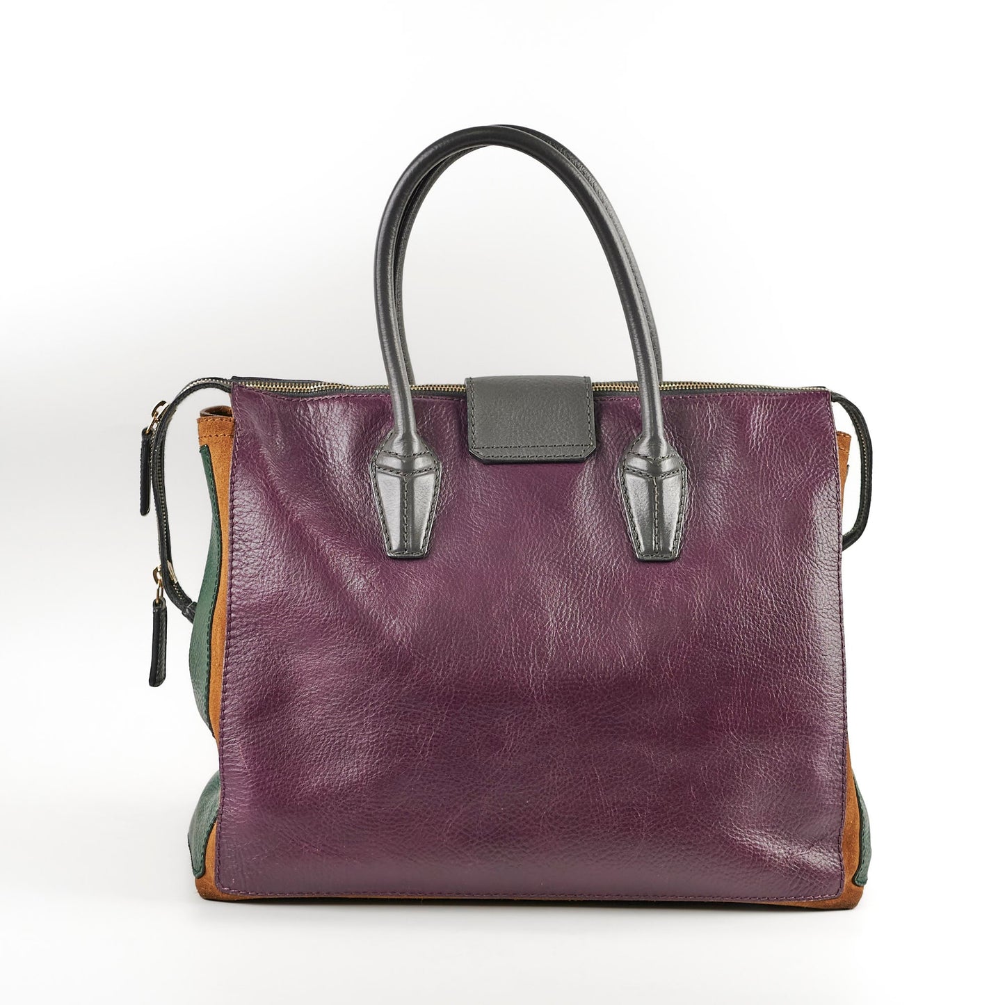 Saint Laurent M  Two Cabas Color Leather Tote Bag