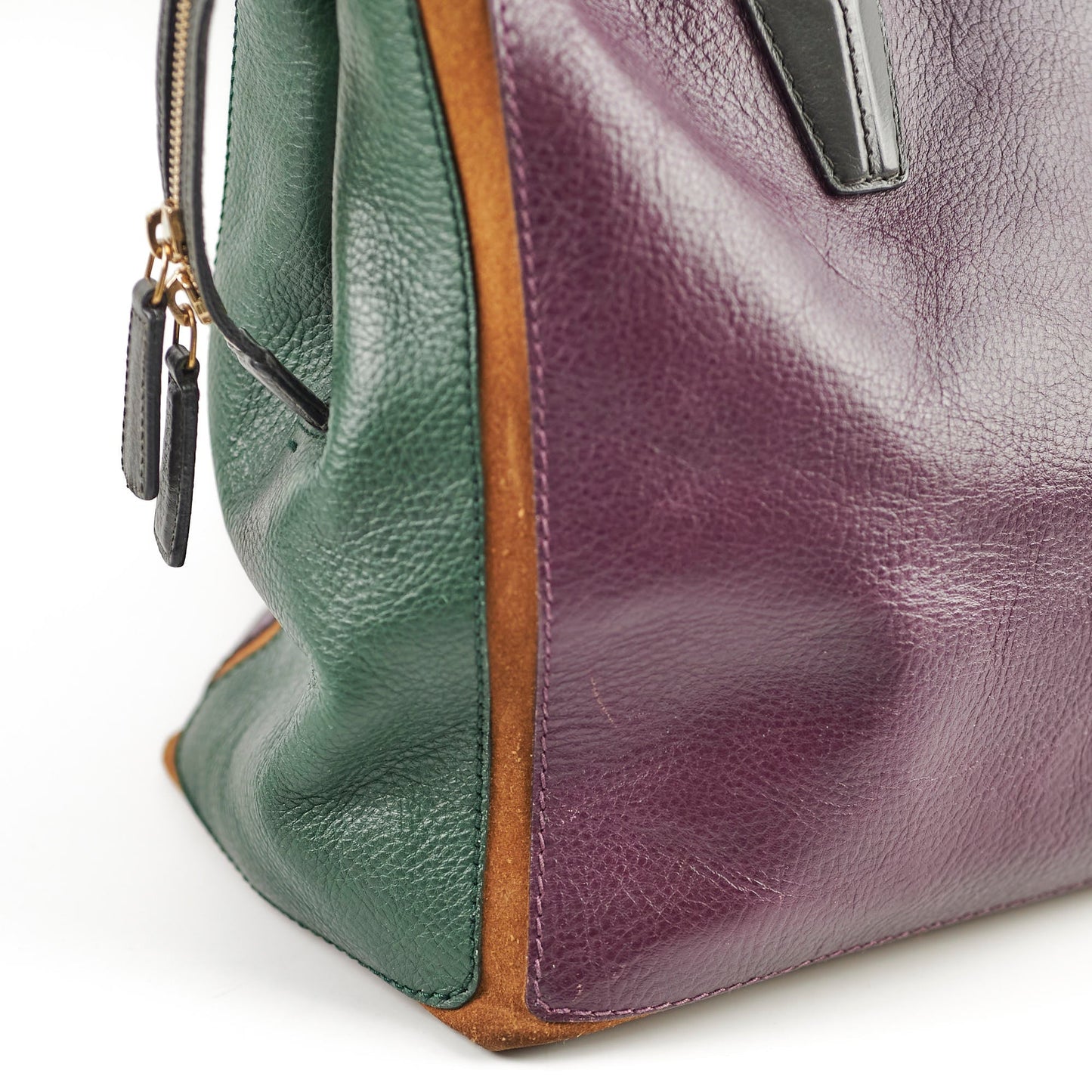 Saint Laurent M  Two Cabas Color Leather Tote Bag