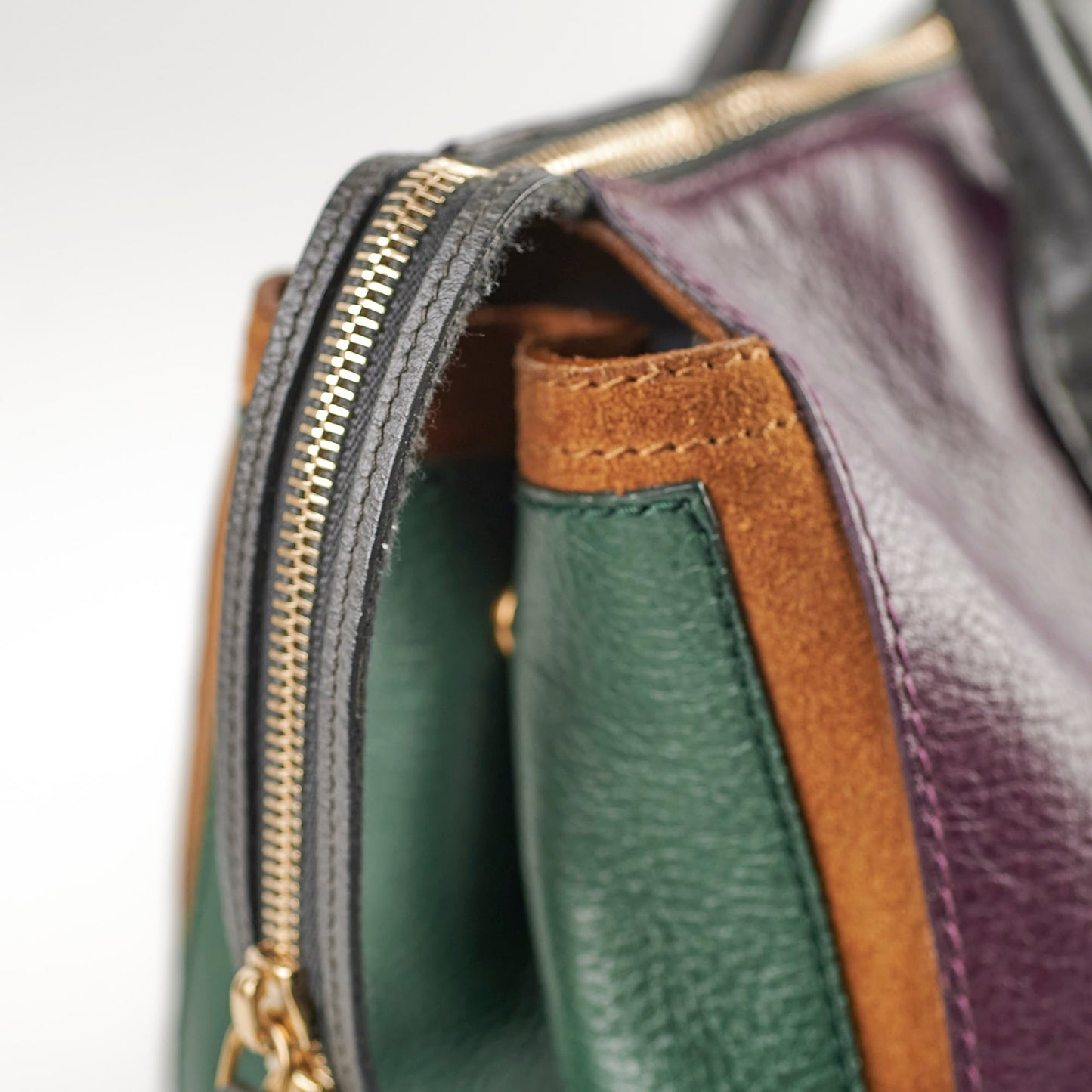 Saint Laurent M  Two Cabas Color Leather Tote Bag