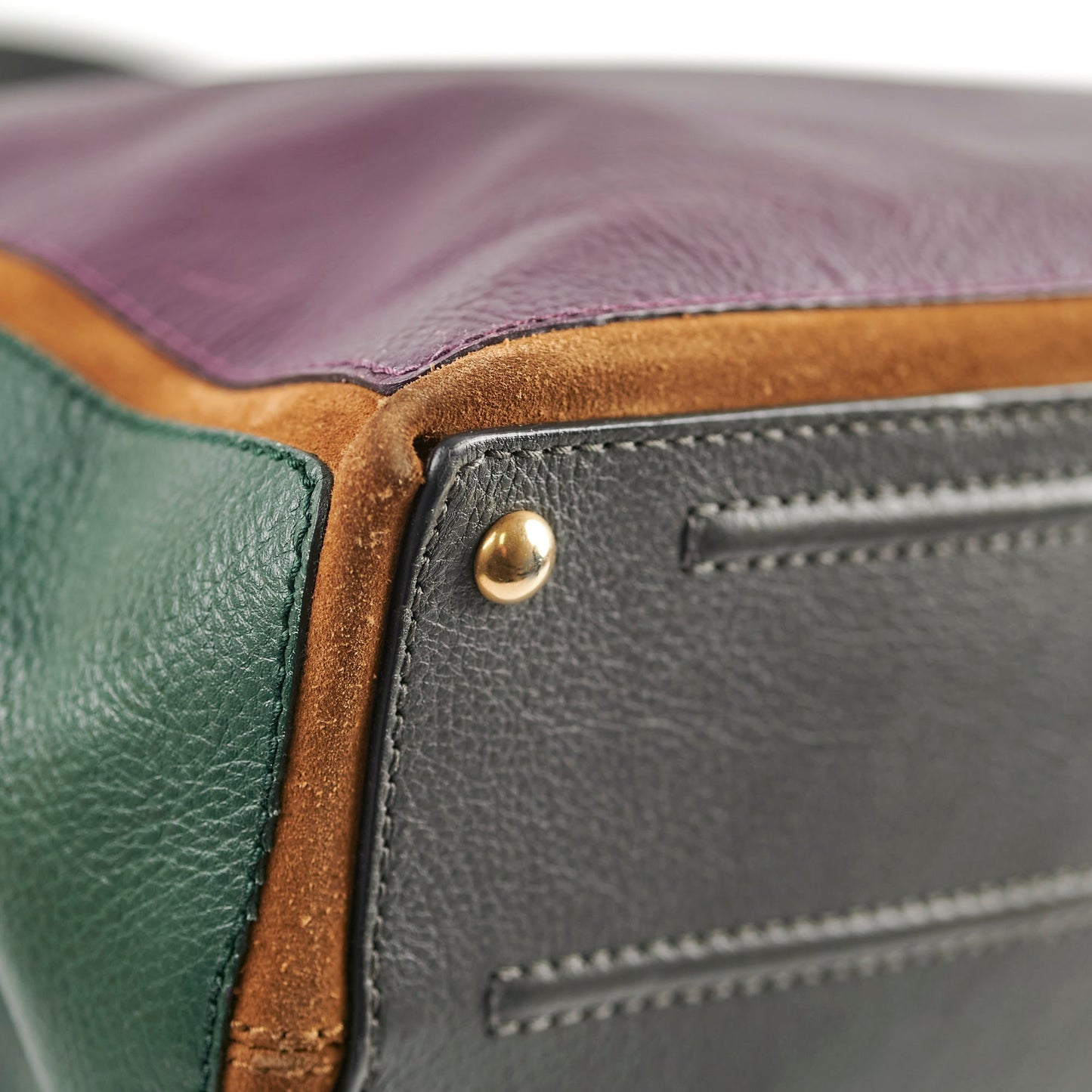 Saint Laurent M  Two Cabas Color Leather Tote Bag