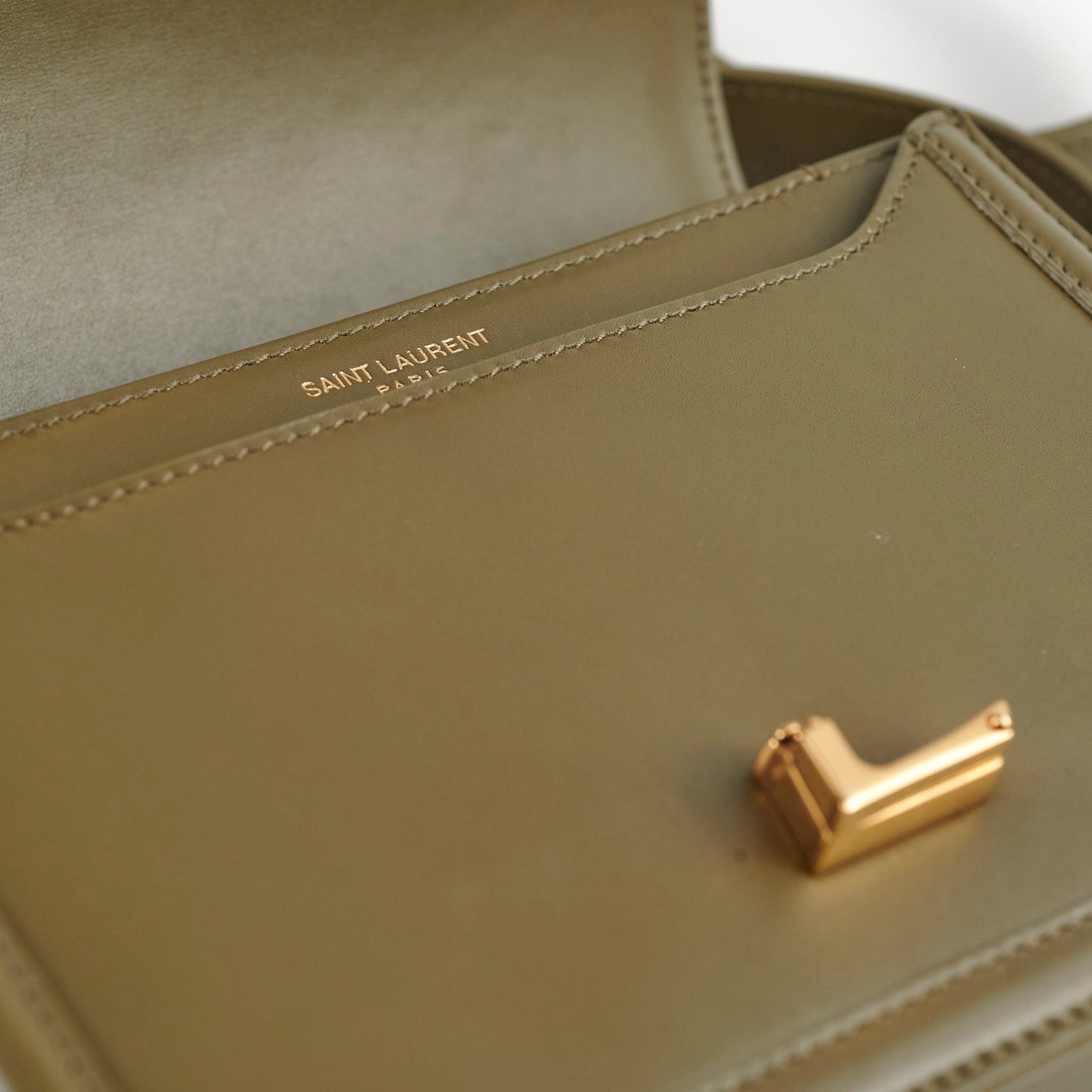 Saint Laurent Solferino Small Satchel Crossbody Olive Khaki