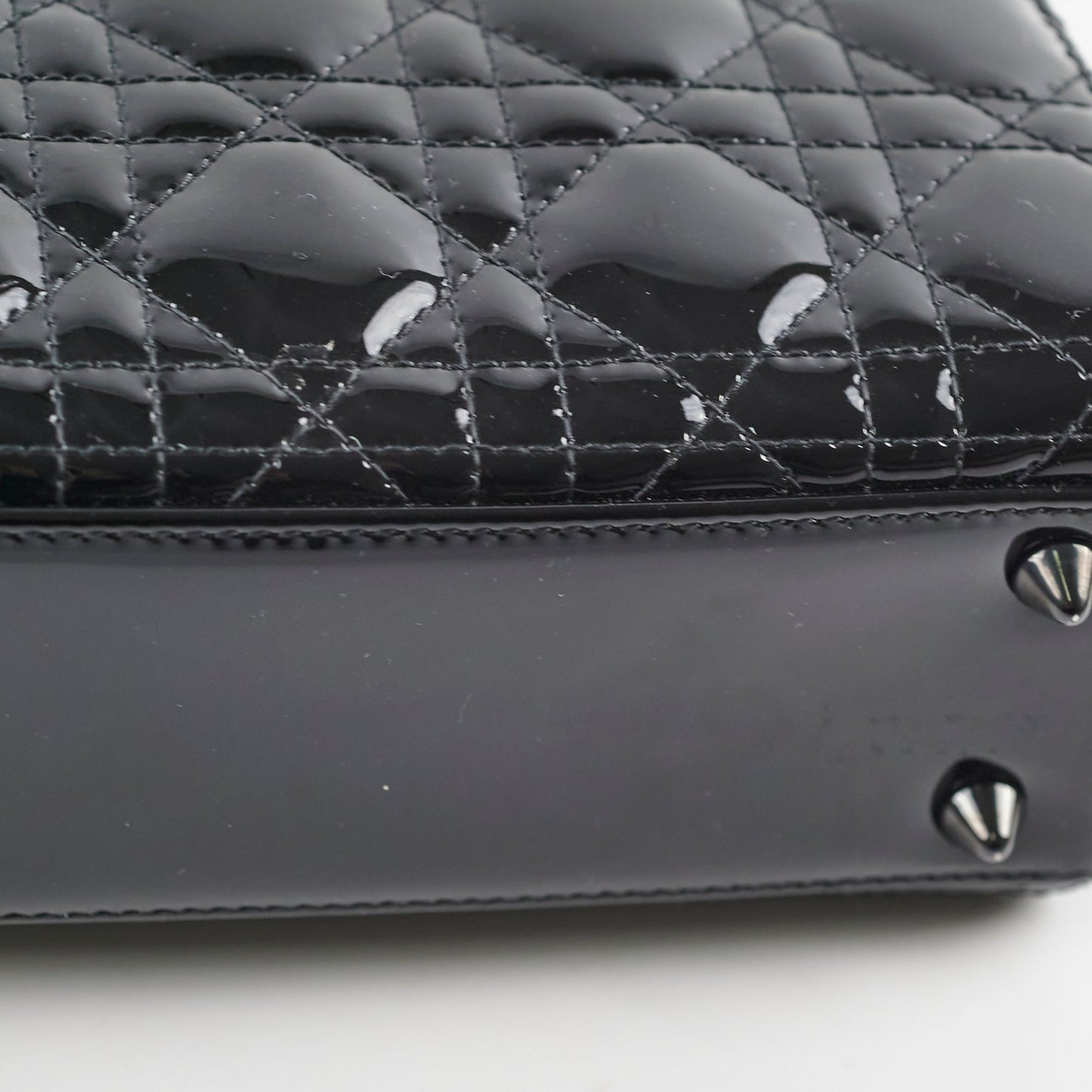 Christian Dior Small Lady Dior Patent Black