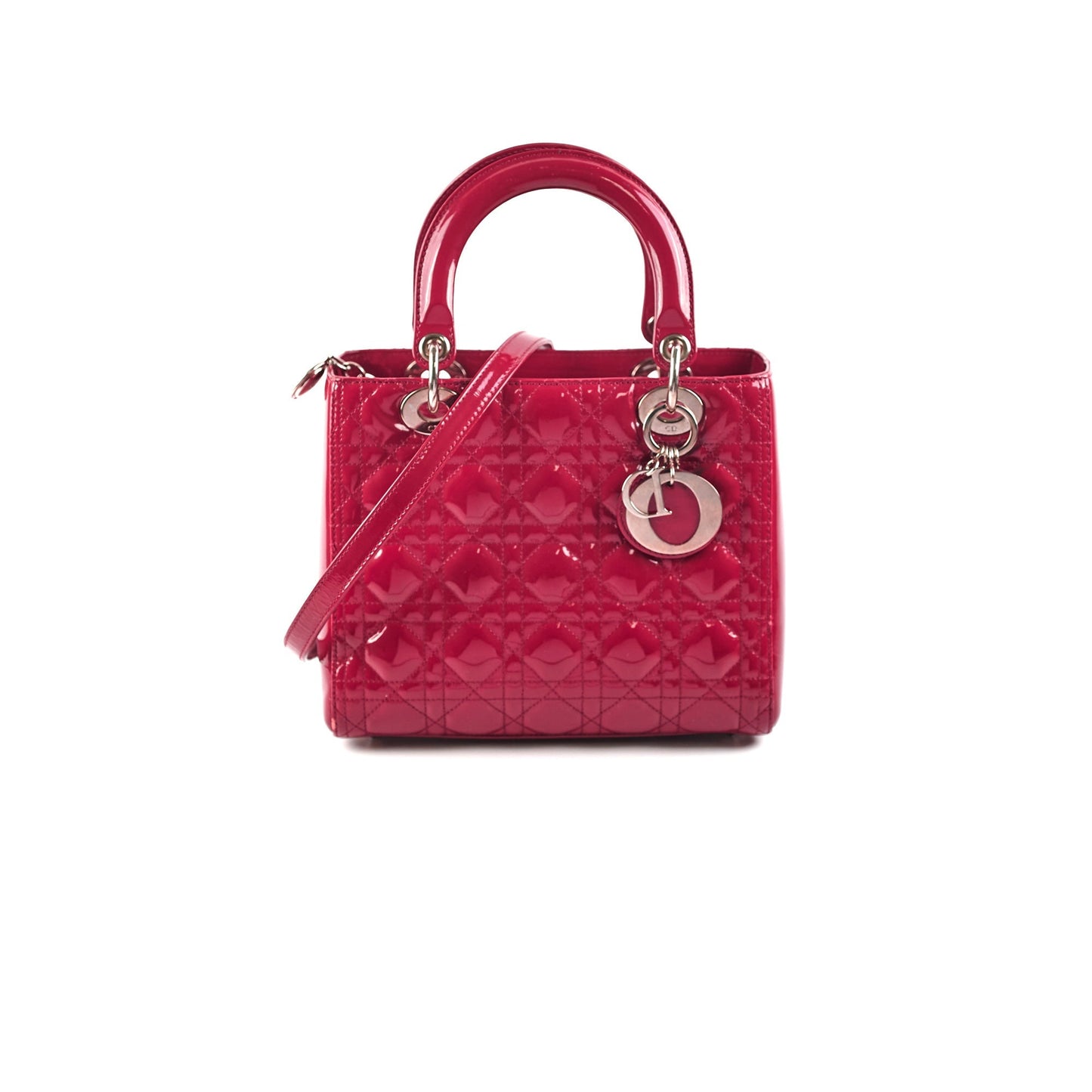 Dior Lady Dior Dark Red Patent Leather
