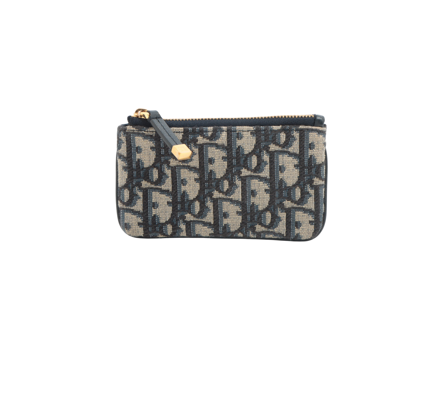 Dior Oblique Navy Canvas Key Pouch