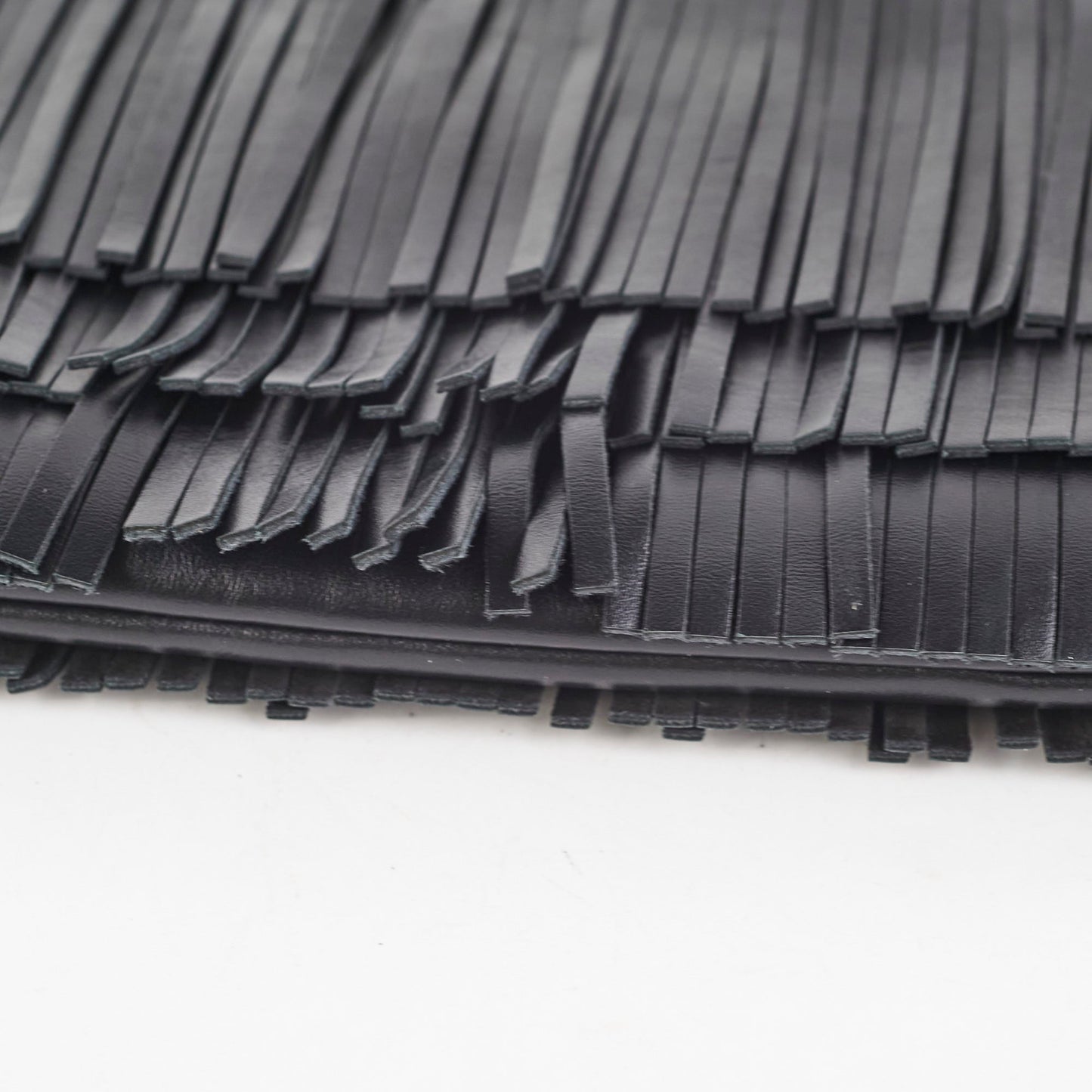 Saint Laurent Joulie Fringe Pouch Black