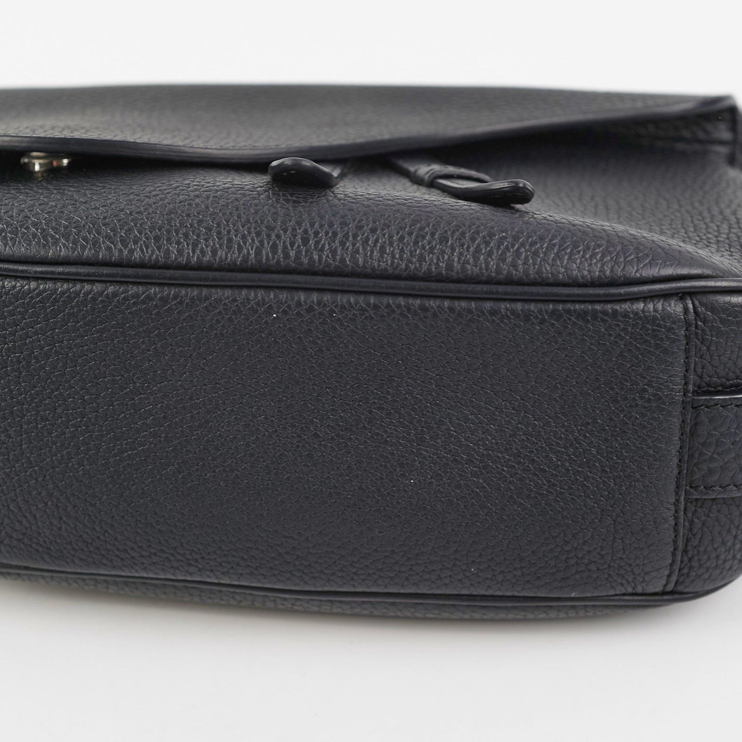 Christian Dior Soft Saddle Mini Black Grained Calfskin Bag