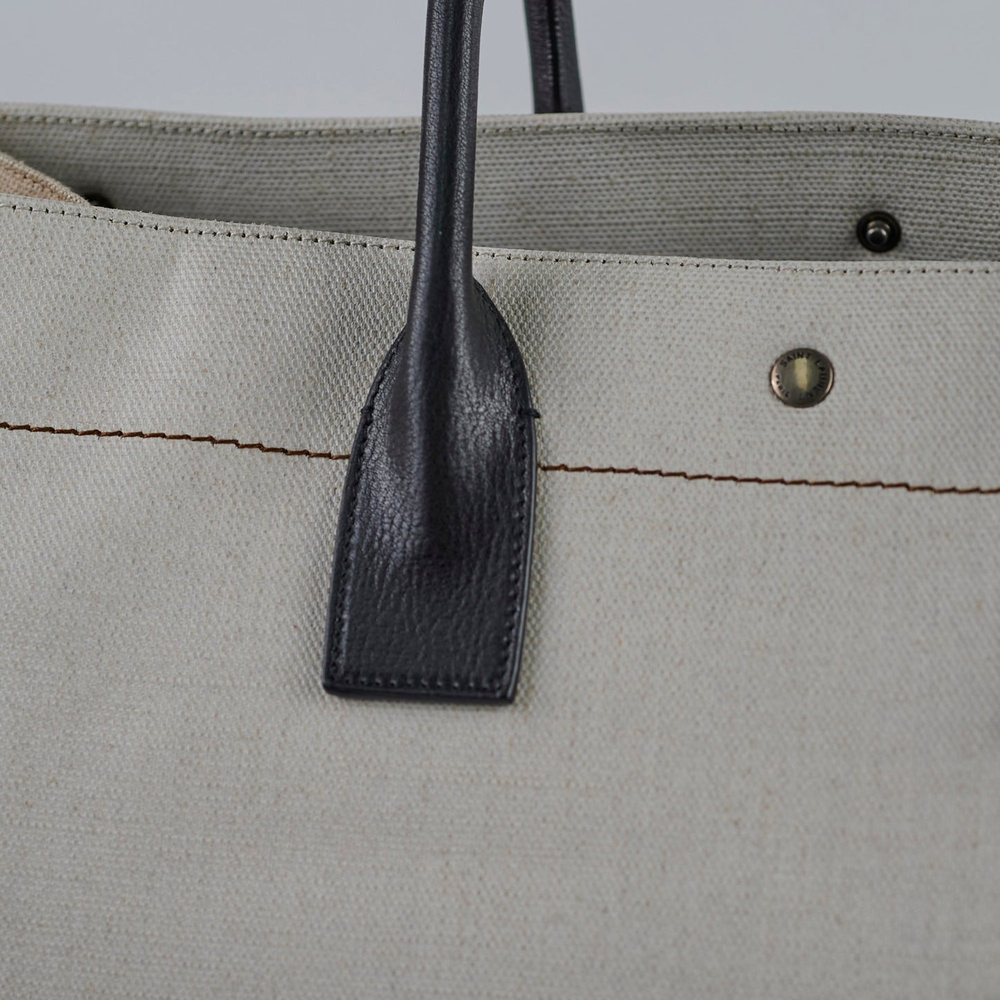 Saint Laurent Rive Gauche Tote Cream