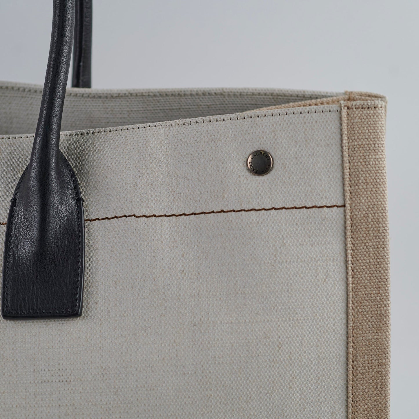 Saint Laurent Rive Gauche Tote Cream