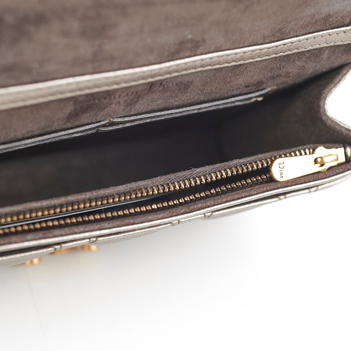 Christian Dior Silver Wallet On Chain WOC
