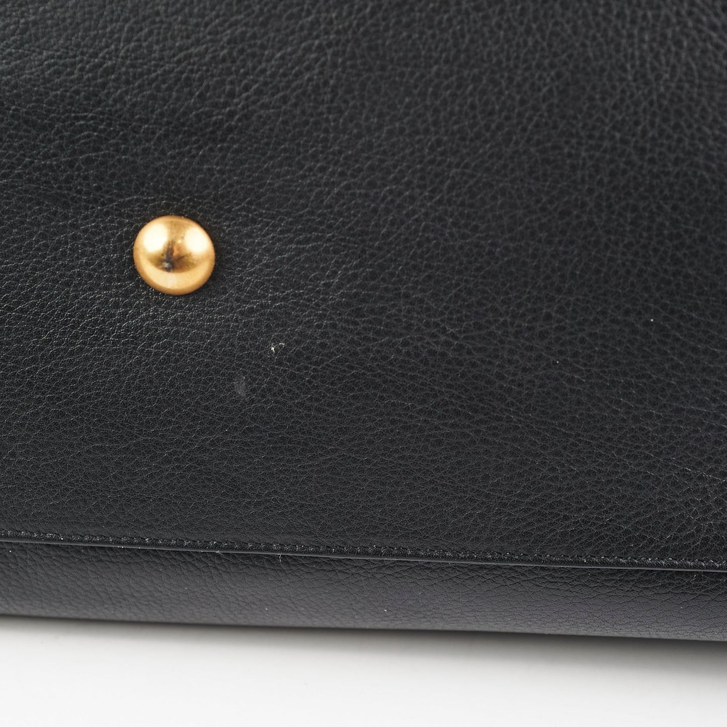 Saint Laurent M  Calfskin Black and Beige Shoulder Bag