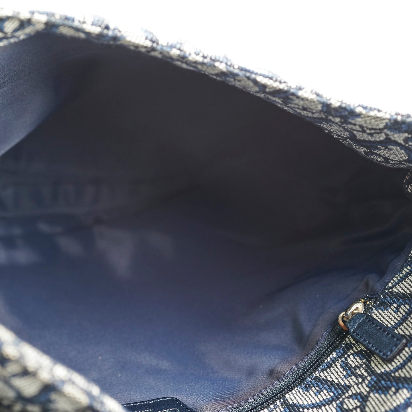 Christian Dior Canvas   Navy Oblique Flap Side Carry 2004
