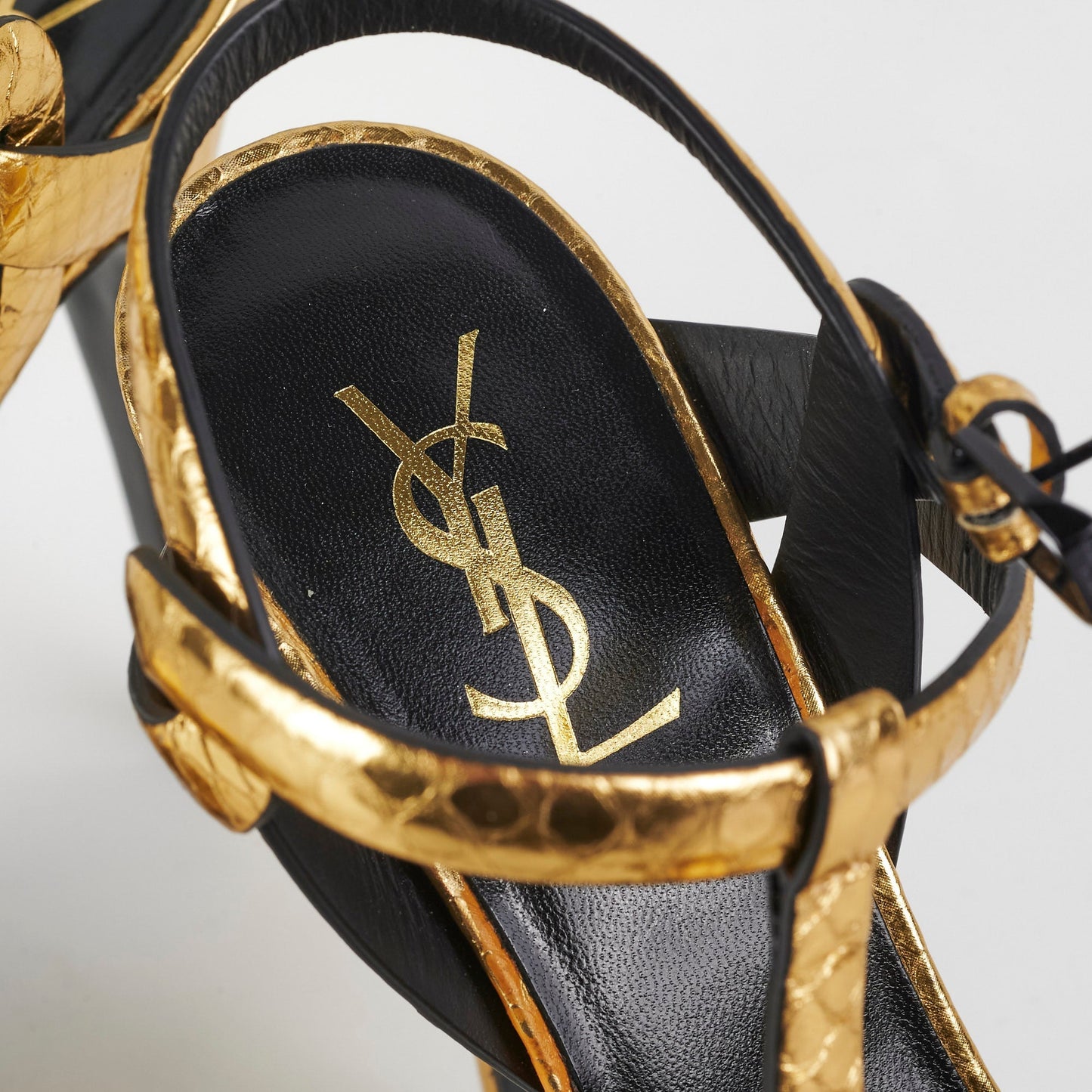 Saint Laurent Gold Platform Heels Size 39
