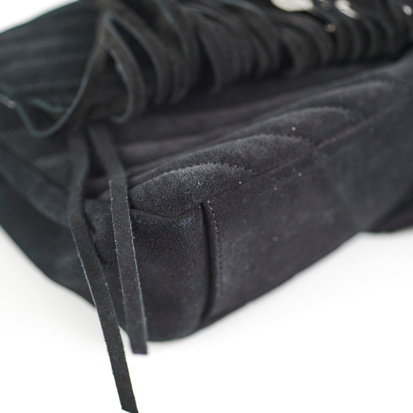 Saint Laurent Suede Black Tassel