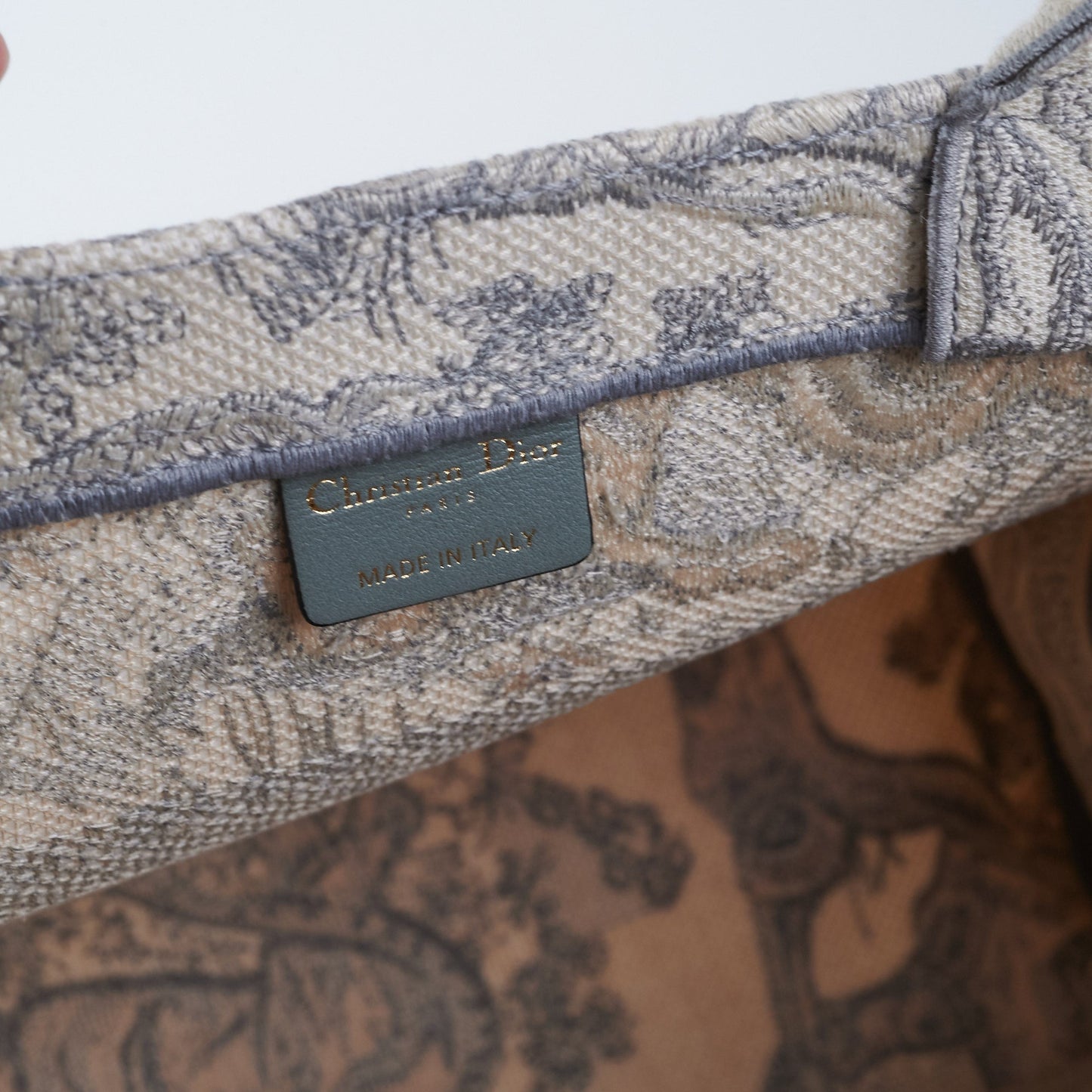Dior Medium Book Tote Gray