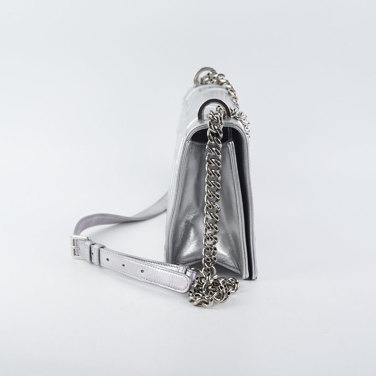 Dior Diorama Medium Metallic Silver