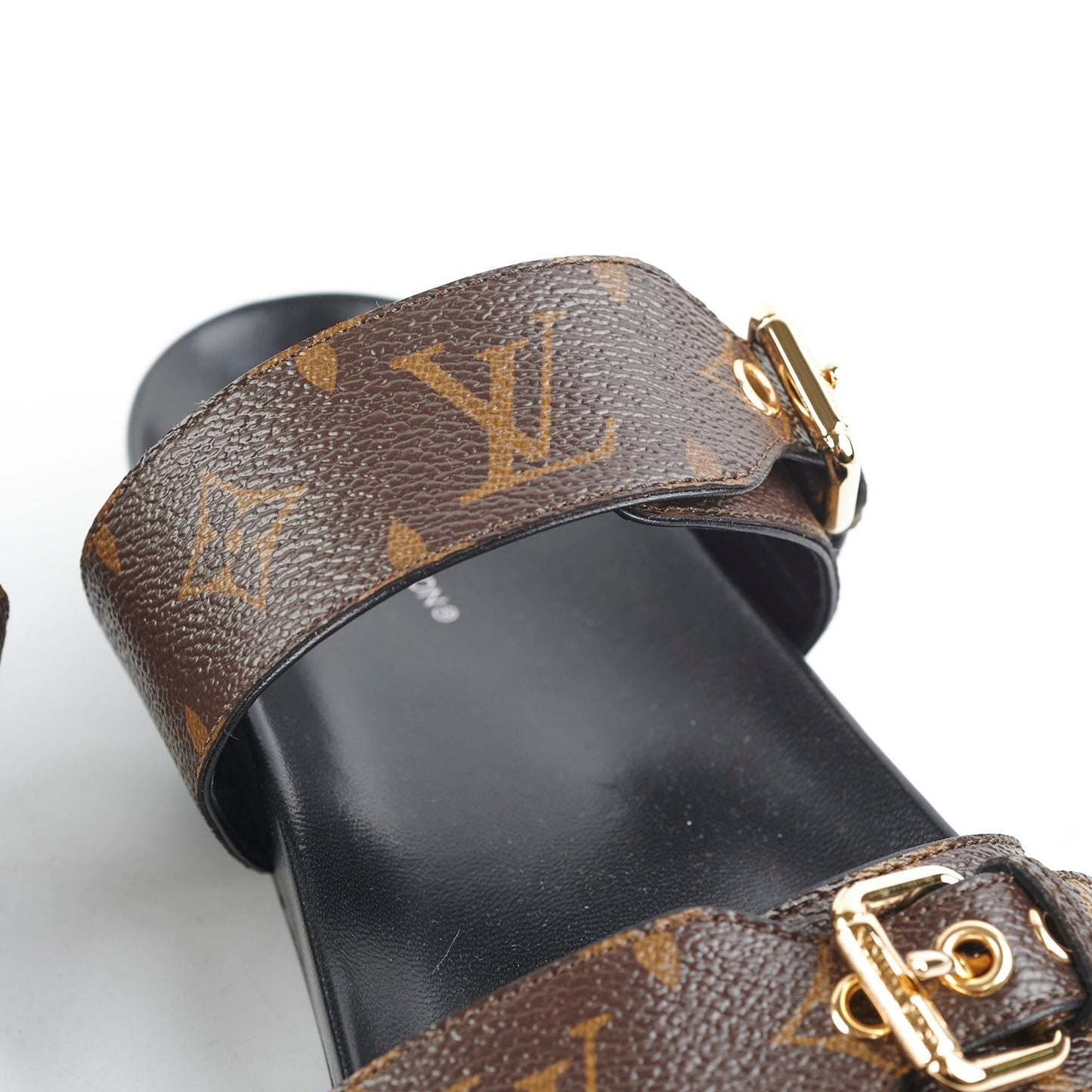 Louis Vuitton Bom Dia Comfort Flat Mules Monogram Size 39