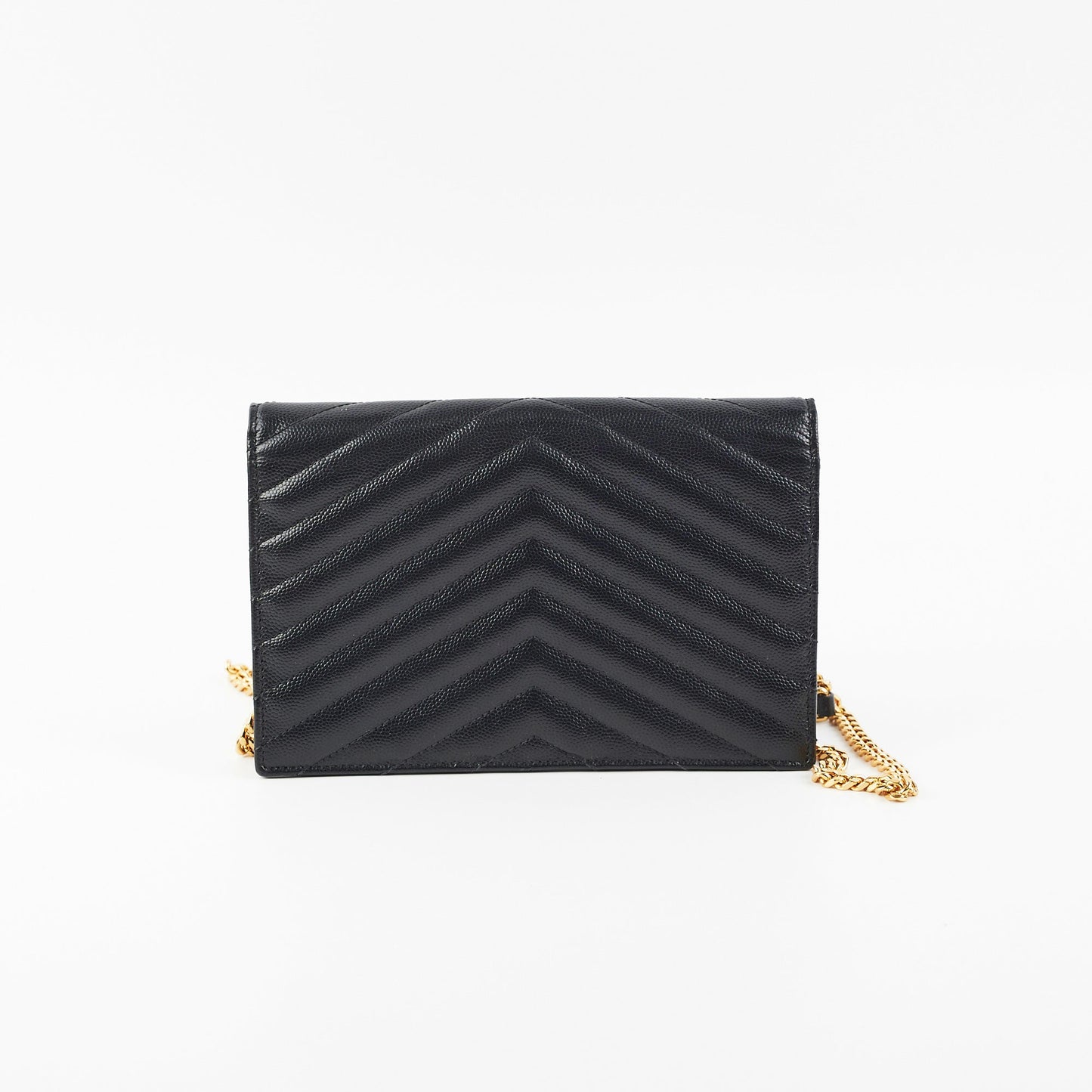 Saint Laurent Envelope Wallet On Chain WOC Black
