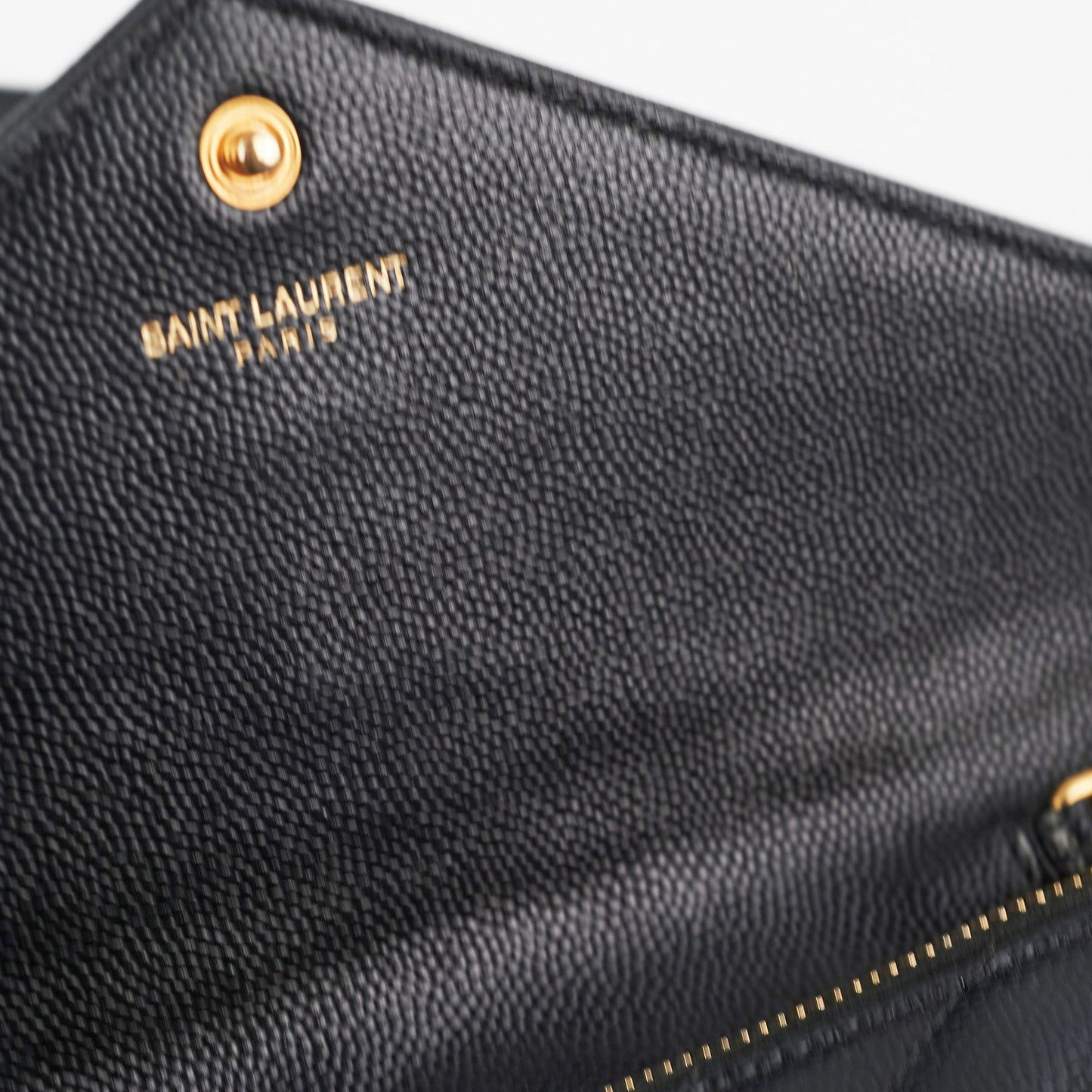 Saint Laurent Envelope Wallet On Chain WOC Black