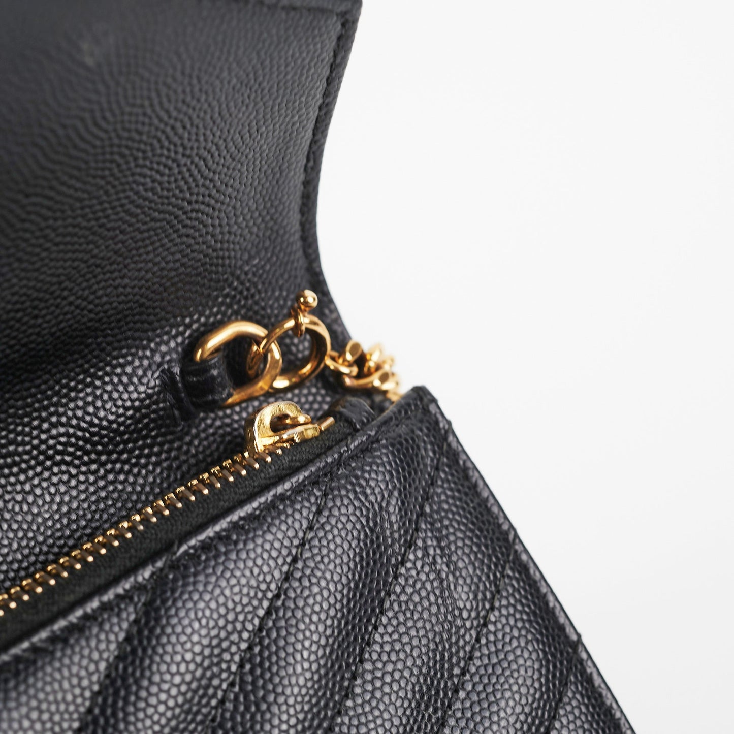 Saint Laurent Envelope Wallet On Chain WOC Black
