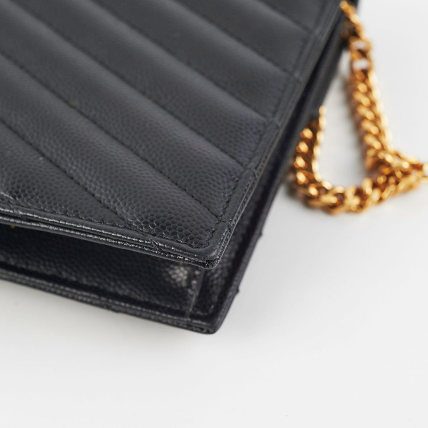 Saint Laurent Envelope Wallet On Chain WOC Black