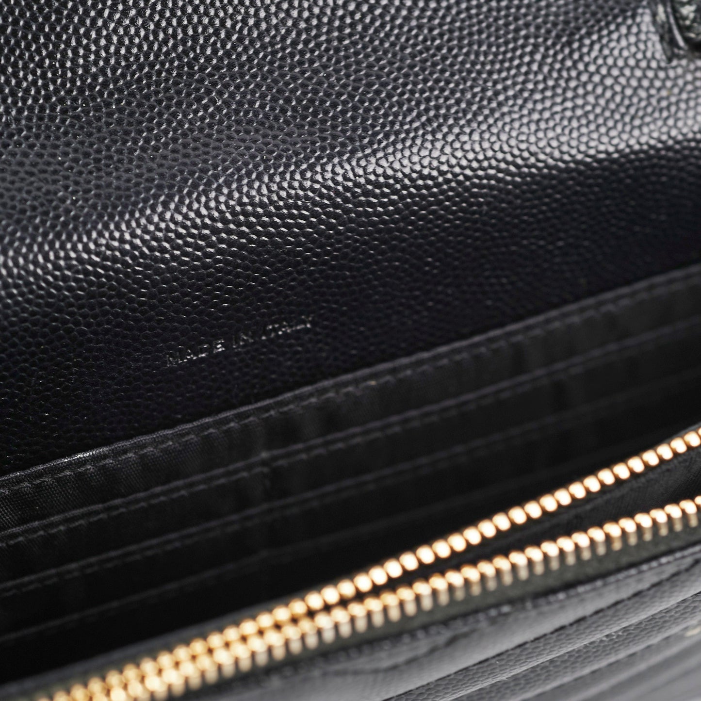 Saint Laurent Envelope Wallet On Chain WOC Black