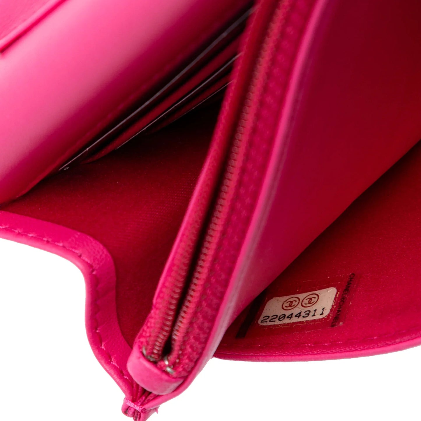 Pink Chanel Quilted Lambskin Korean Garden Wallet on Chain Crossbody Bag