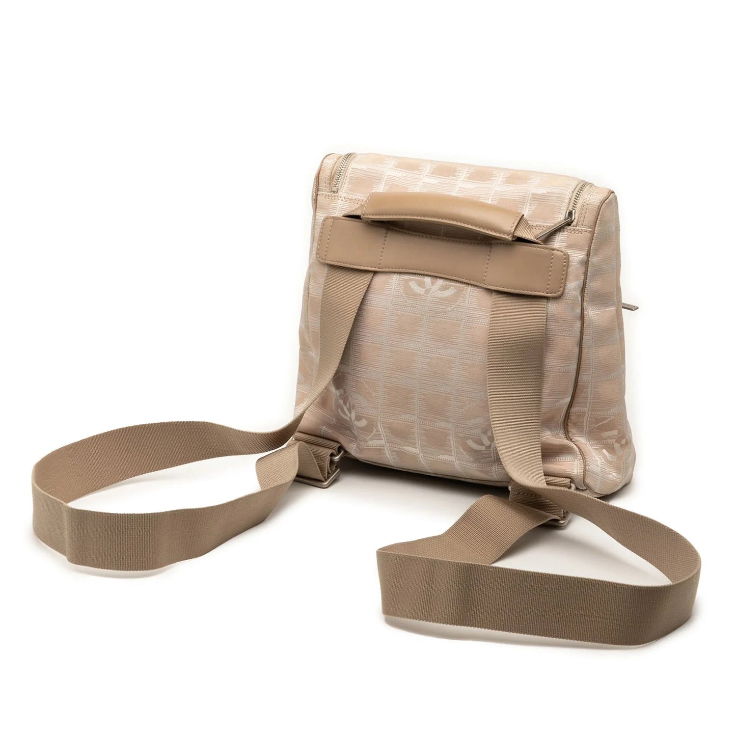 Brown Chanel New Travel Line Nylon Backpack