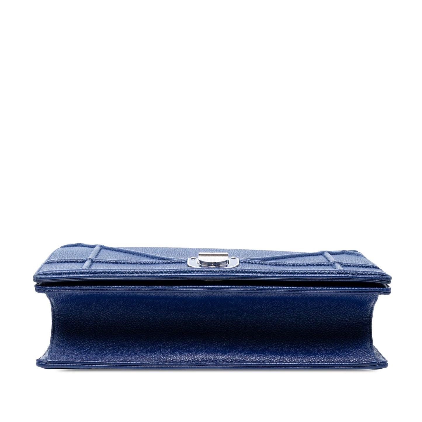 Blue Dior Medium Grained Calfskin Diorama Flap Crossbody Bag