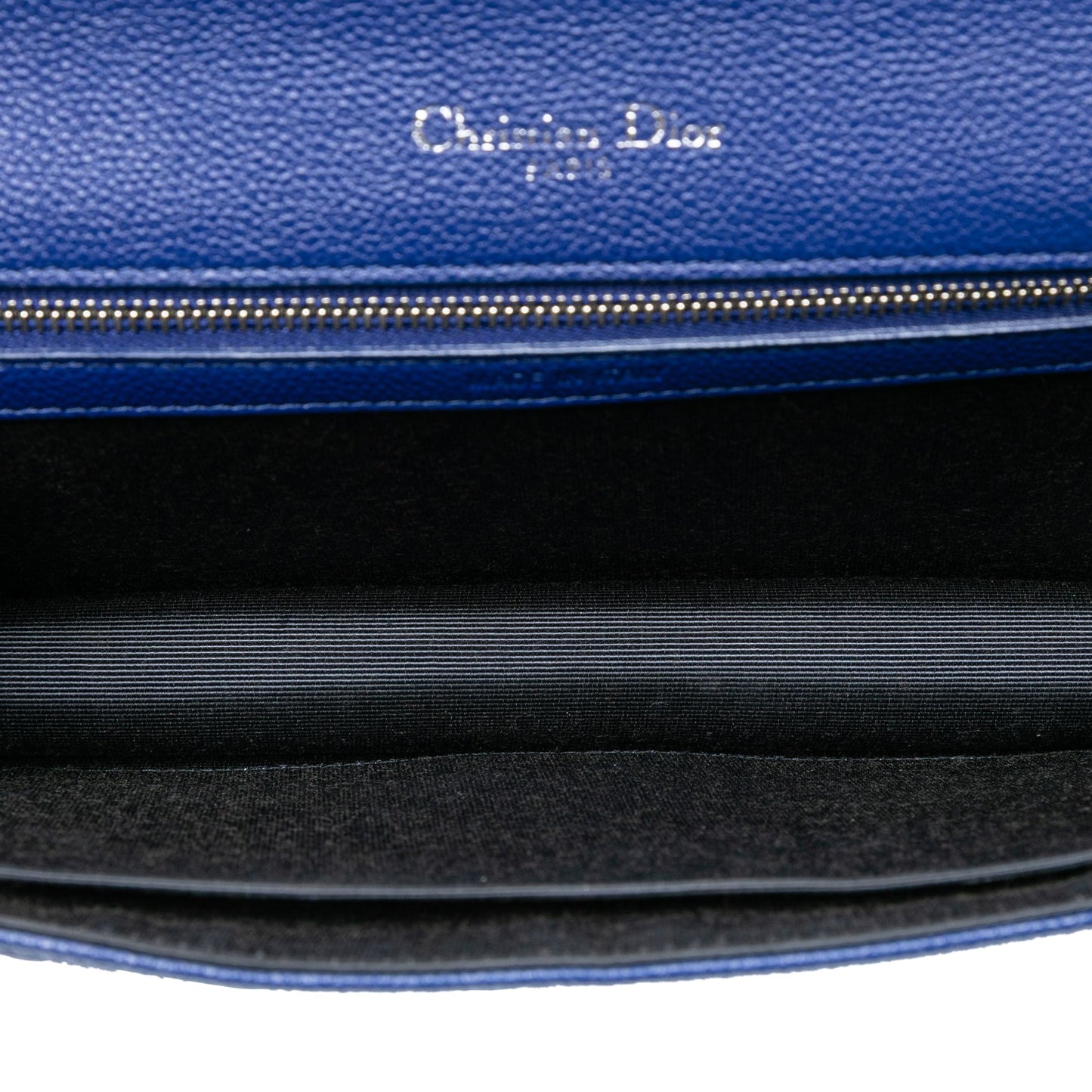 Blue Dior Medium Grained Calfskin Diorama Flap Crossbody Bag