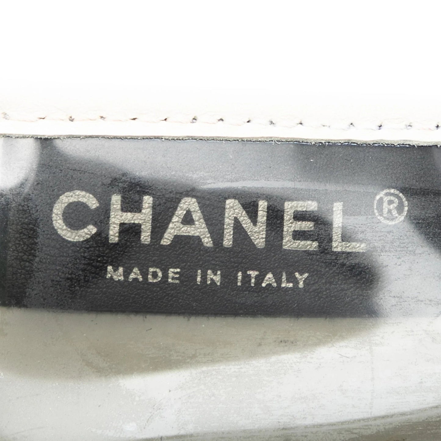White Chanel Large PVC and Lambskin Naked Flap Shoulder Bag