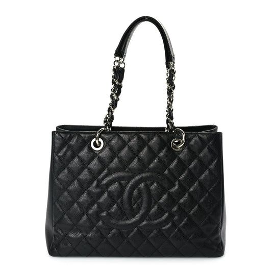 Chanel Caviar Quilted Grand Shopping Tote GST Black
