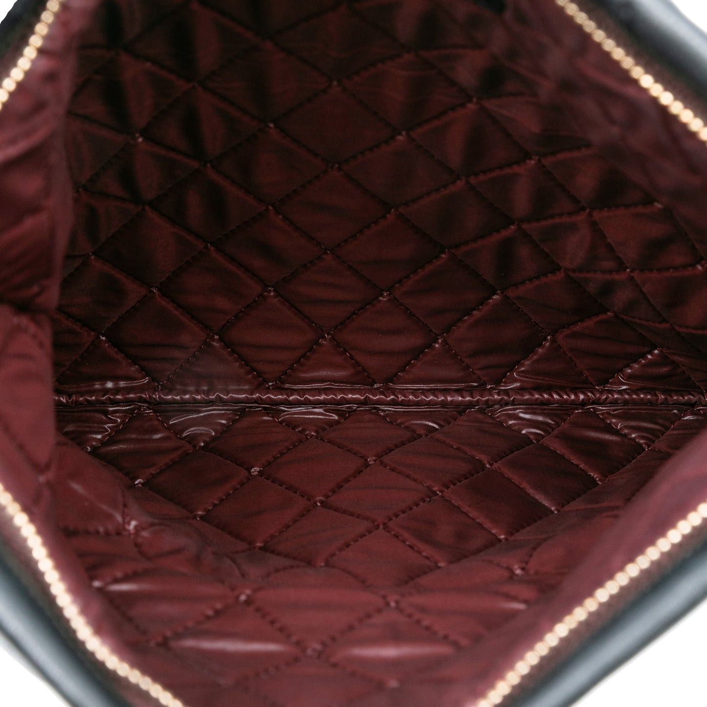 Black Chanel Quilted Lambskin CC Beauty Foldover Clutch