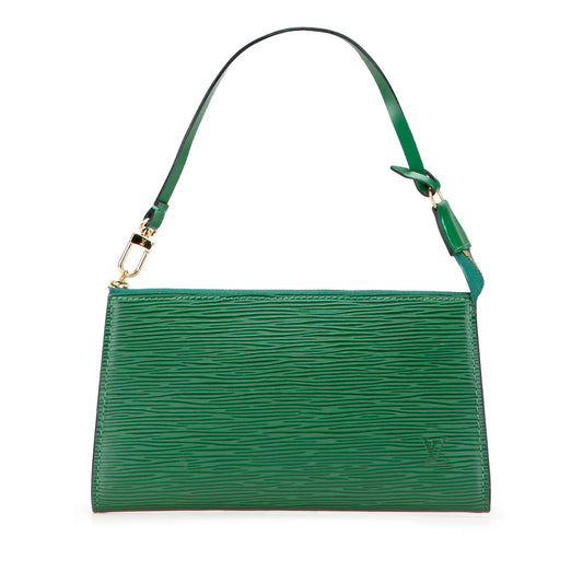 Green Louis Vuitton Epi Pochette Accessoires Shoulder Bag