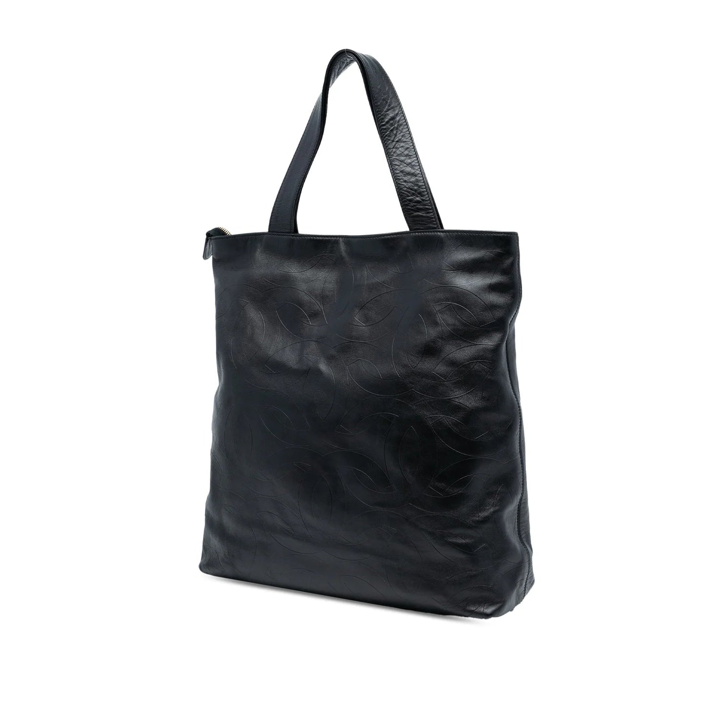 Black Chanel CC Embossed Leather Tote