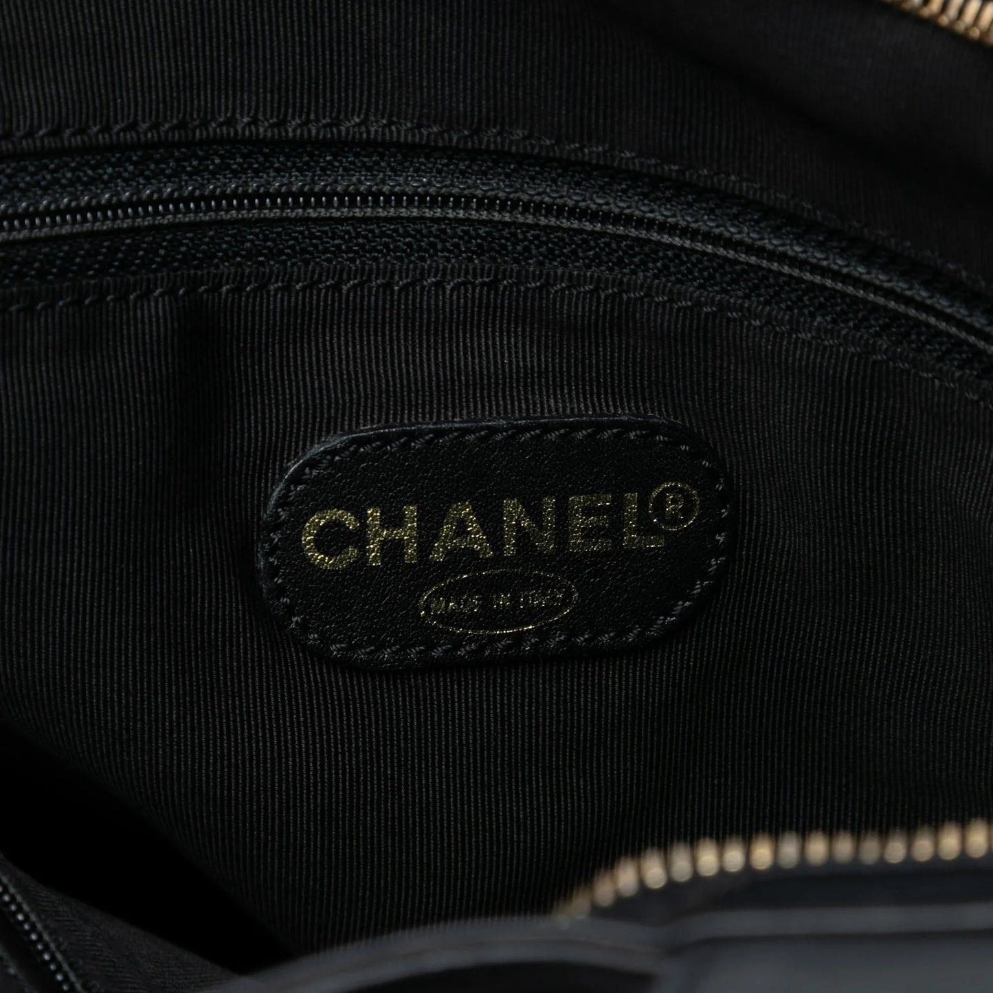 Black Chanel CC Embossed Leather Tote