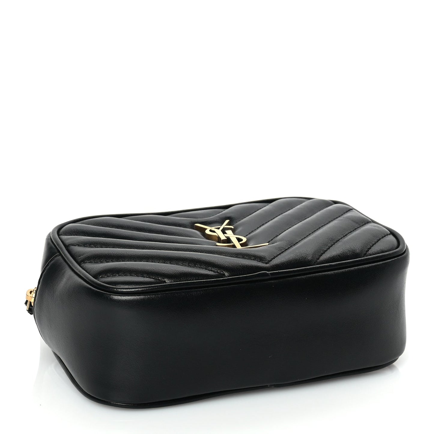 Saint Laurent Calfskin Matelasse Monogram Lou Belt Bag Black