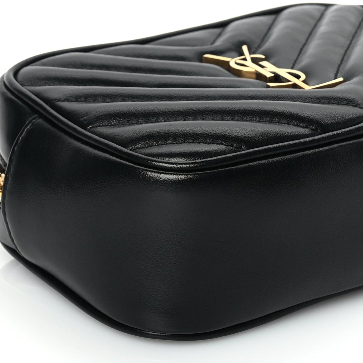 Saint Laurent Calfskin Matelasse Monogram Lou Belt Bag Black