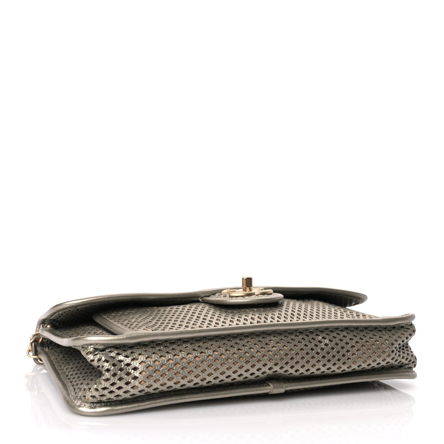 Chanel  Perforated Calfskin Large Up In The Air Flap Light Gold