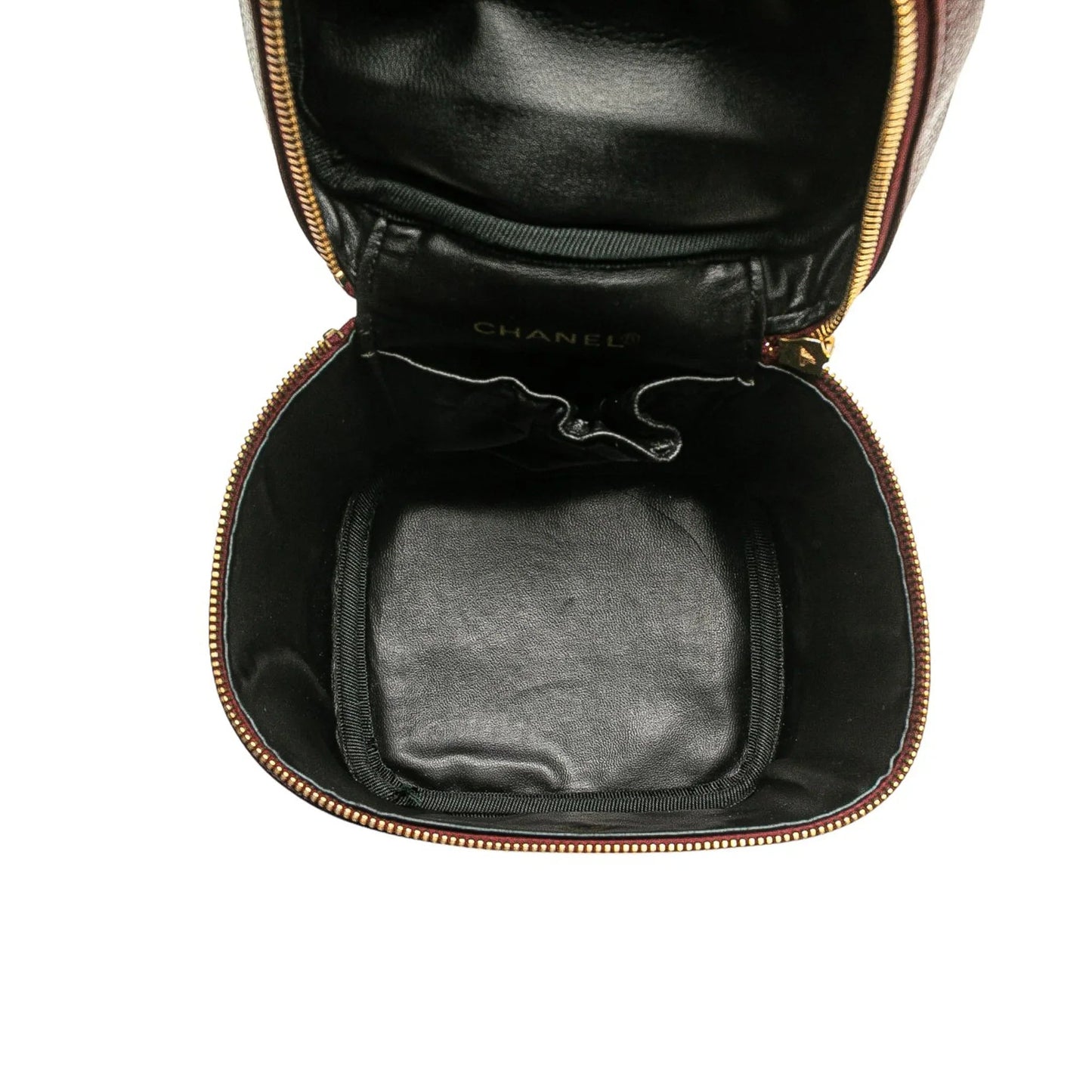 Red Chanel CC Caviar Vanity Bag