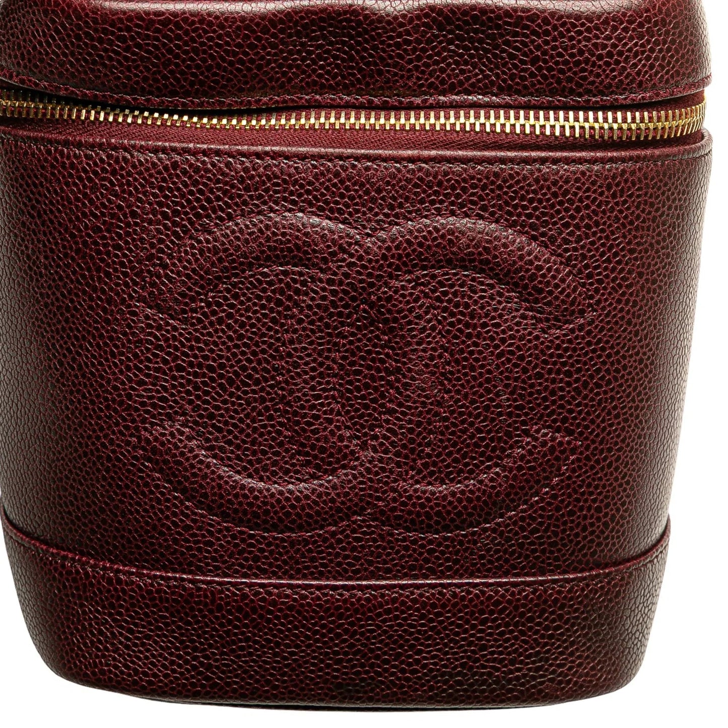 Red Chanel CC Caviar Vanity Bag