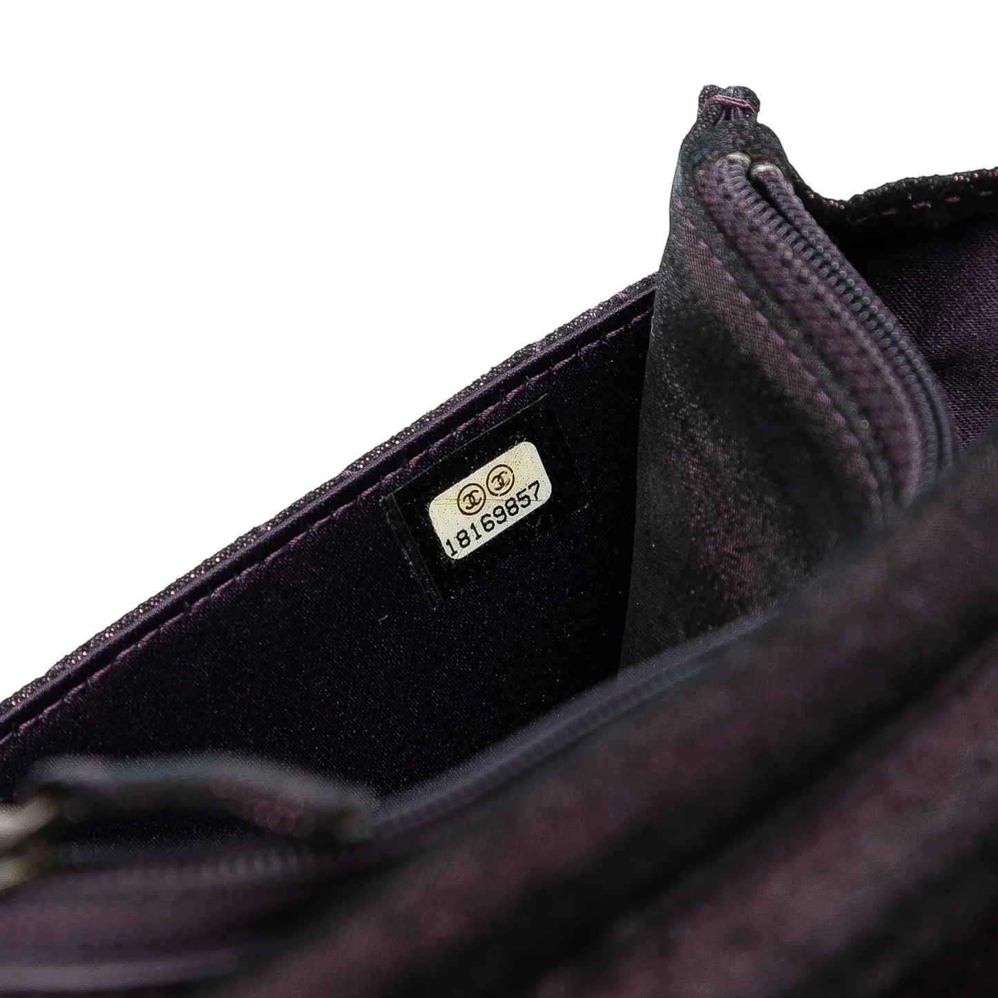 Purple Chanel Quilted Iridescent Lambskin Tartan Button Wallet On Chain Crossbody Bag