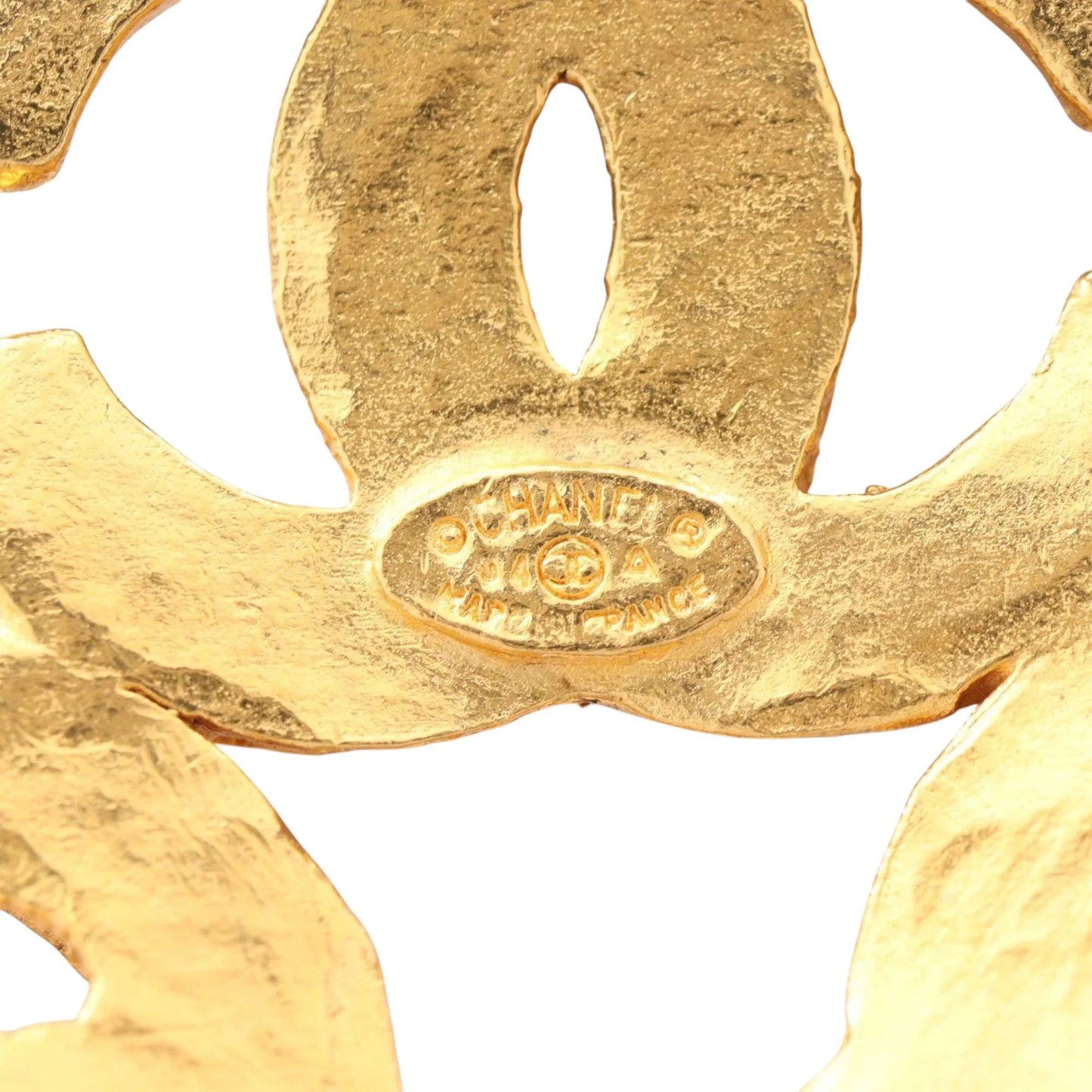 Gold Chanel Gold Plated Triple CC Pendant Necklace