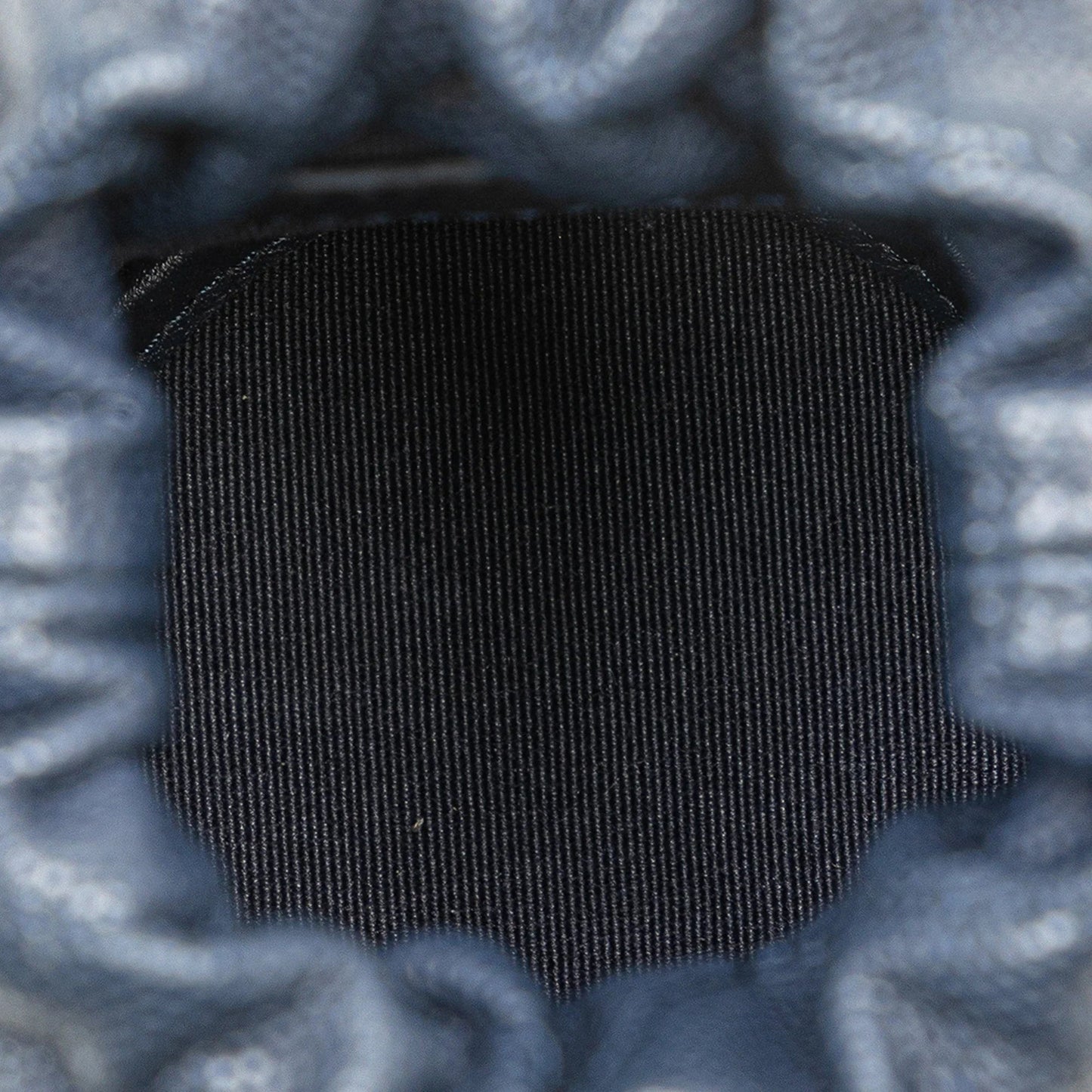 Blue Chanel Mini Quilted Caviar Medallion Charms Drawstring Bucket Bag