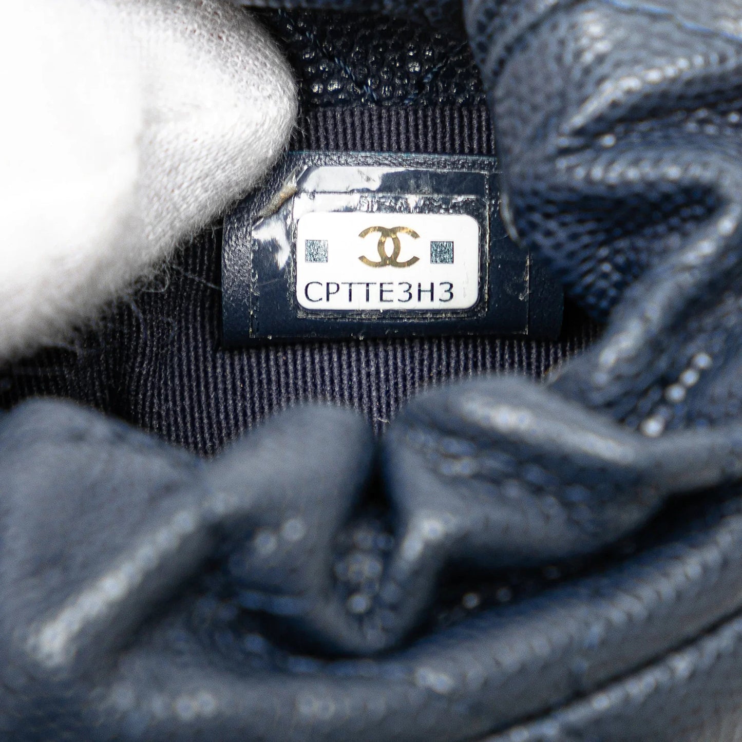 Blue Chanel Mini Quilted Caviar Medallion Charms Drawstring Bucket Bag