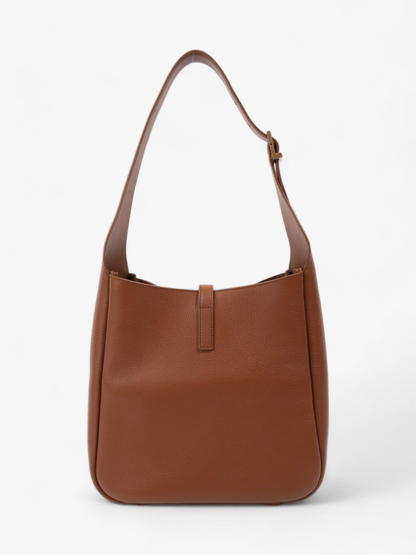 Saint Laurent Le 5 a 7 Hobo Brown Leather Small