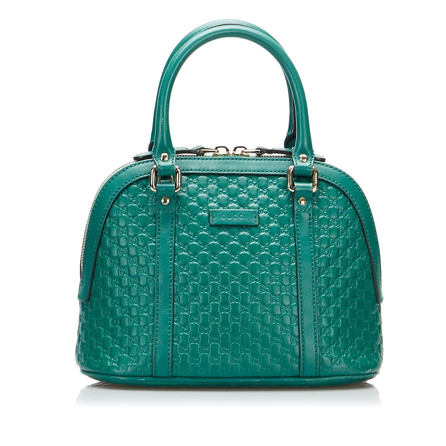 Gucci Dome HandBag Mini Teal Blue MicroGuccissima