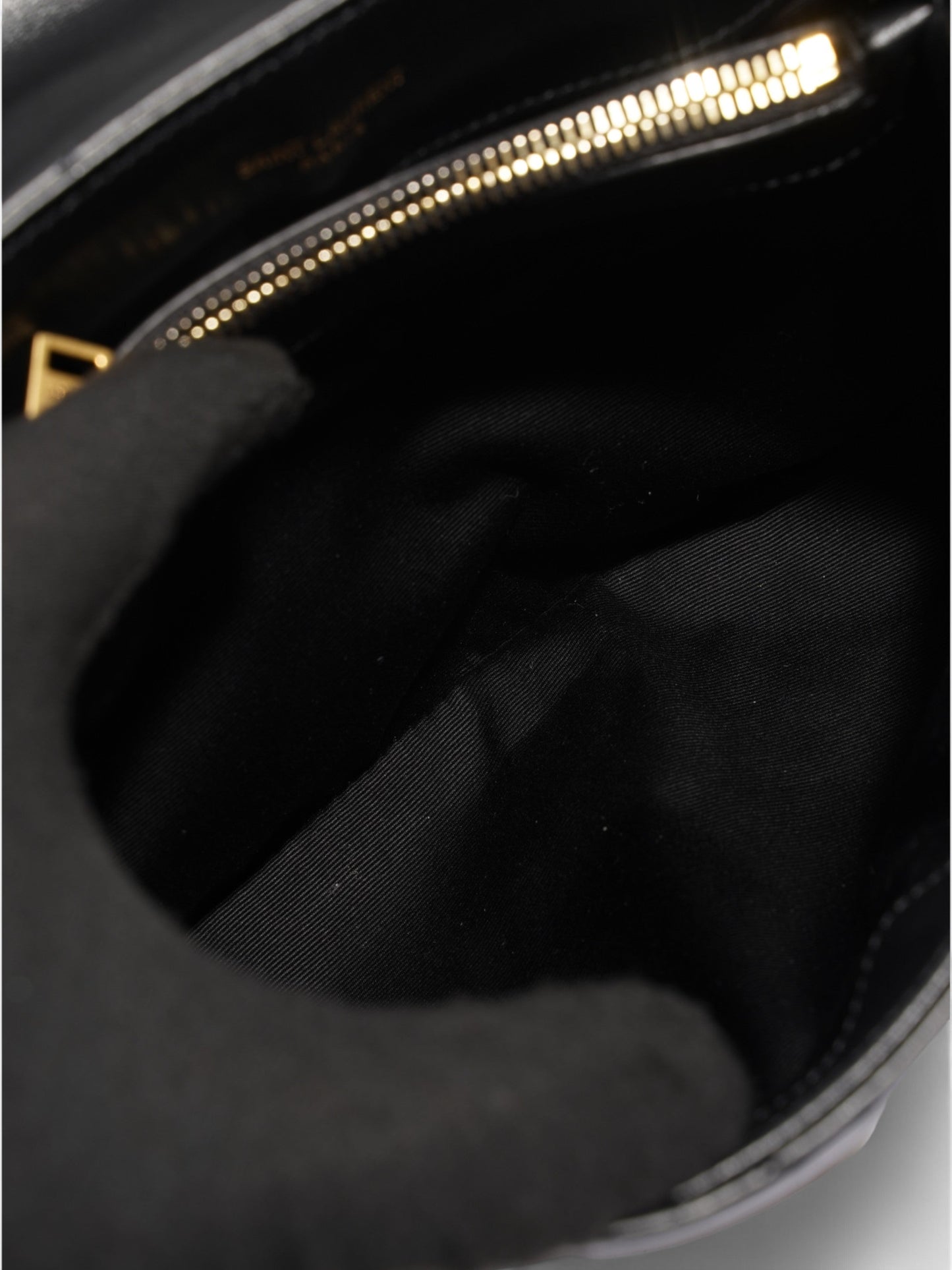 Saint Laurent LouLou Black Calfskin Leather Small